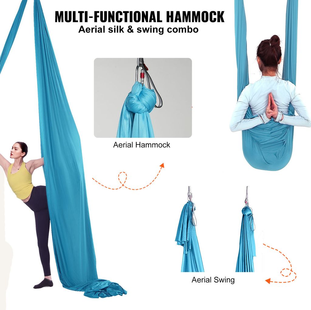 Yoga Swing – Balançoire De Porte Pour Sport, Pilates Et Jeu – Noire – Installation Sans Outil