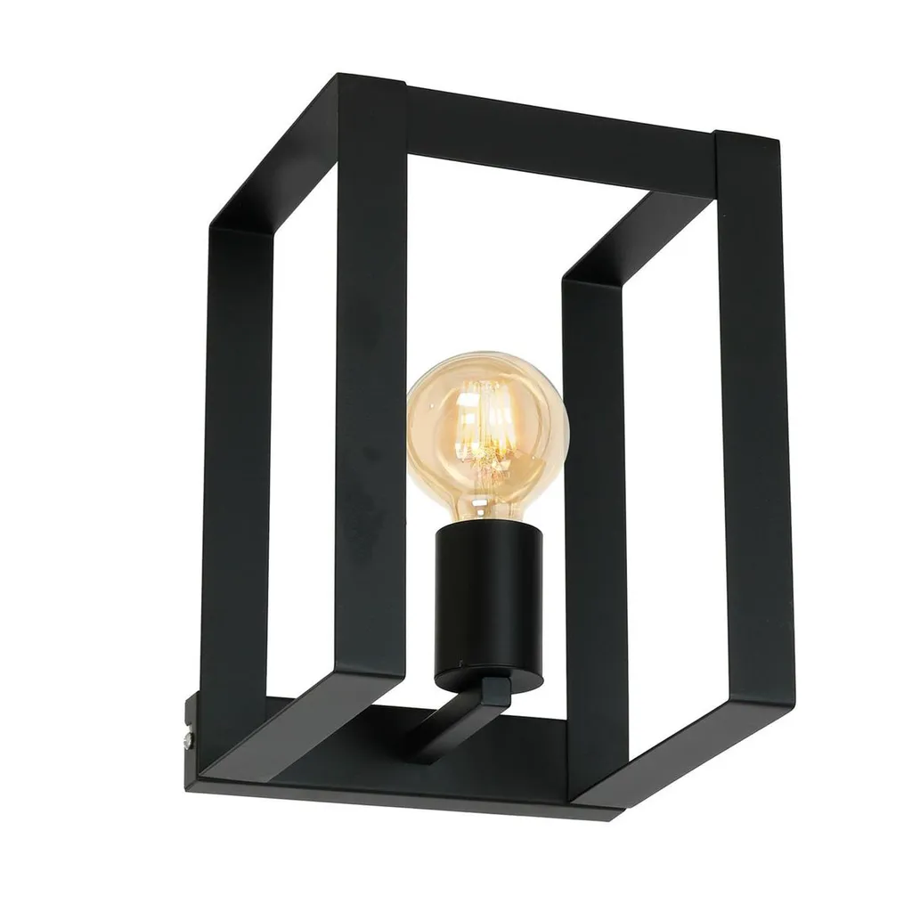 Luminaire mural industriel noir mat Cartel style vintage pour le salon