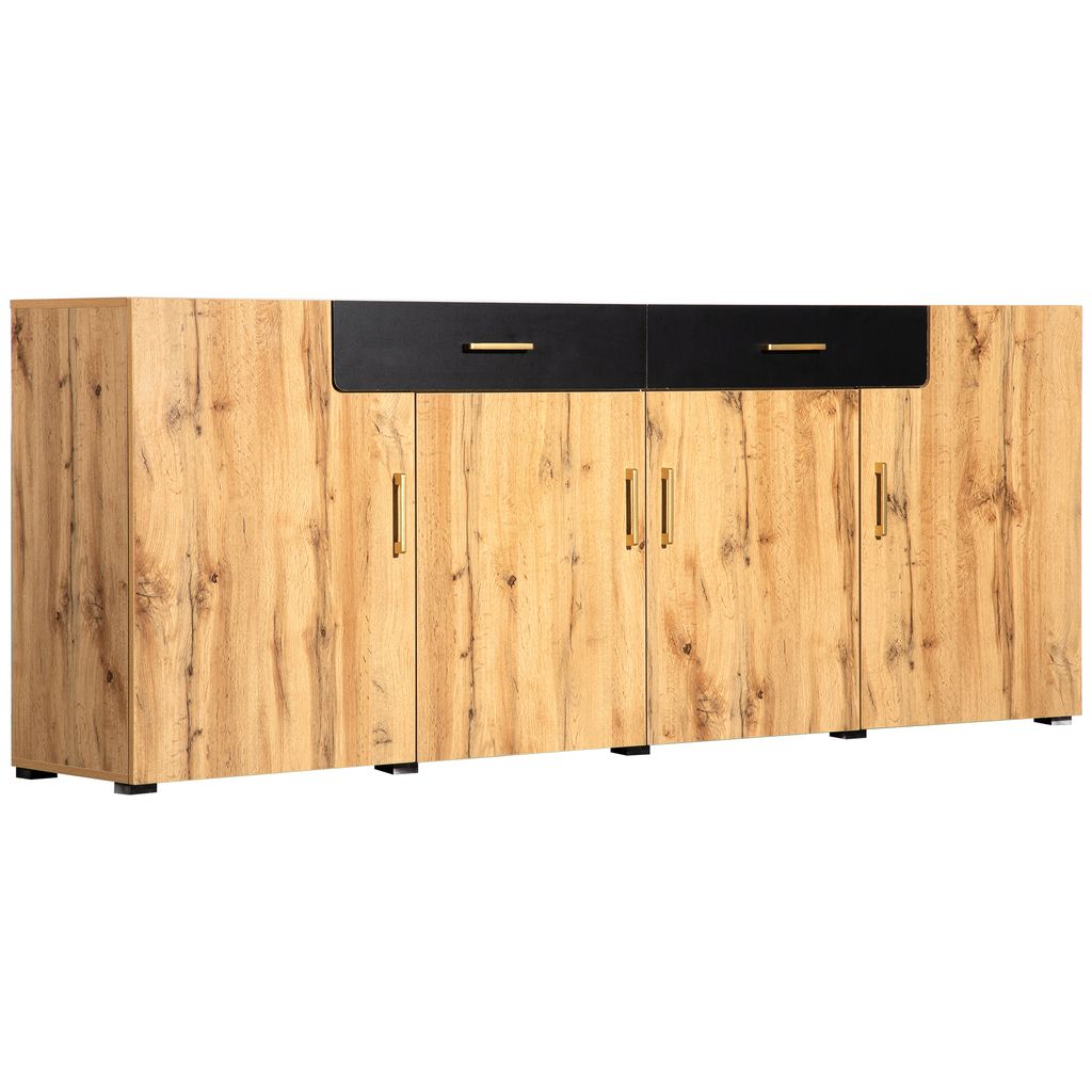 Sideboard 208/39.5/80 cm, Wohnzimmerschrank mit Schubladen, Standschrank, Beistellschrank, Highboard