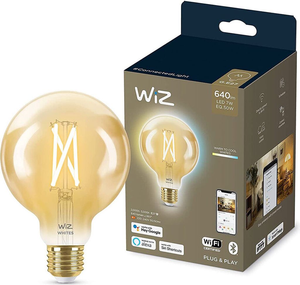 WiZ Filament Globe amber 6.7W (Eq.50W) G95 E27 Produktbild 