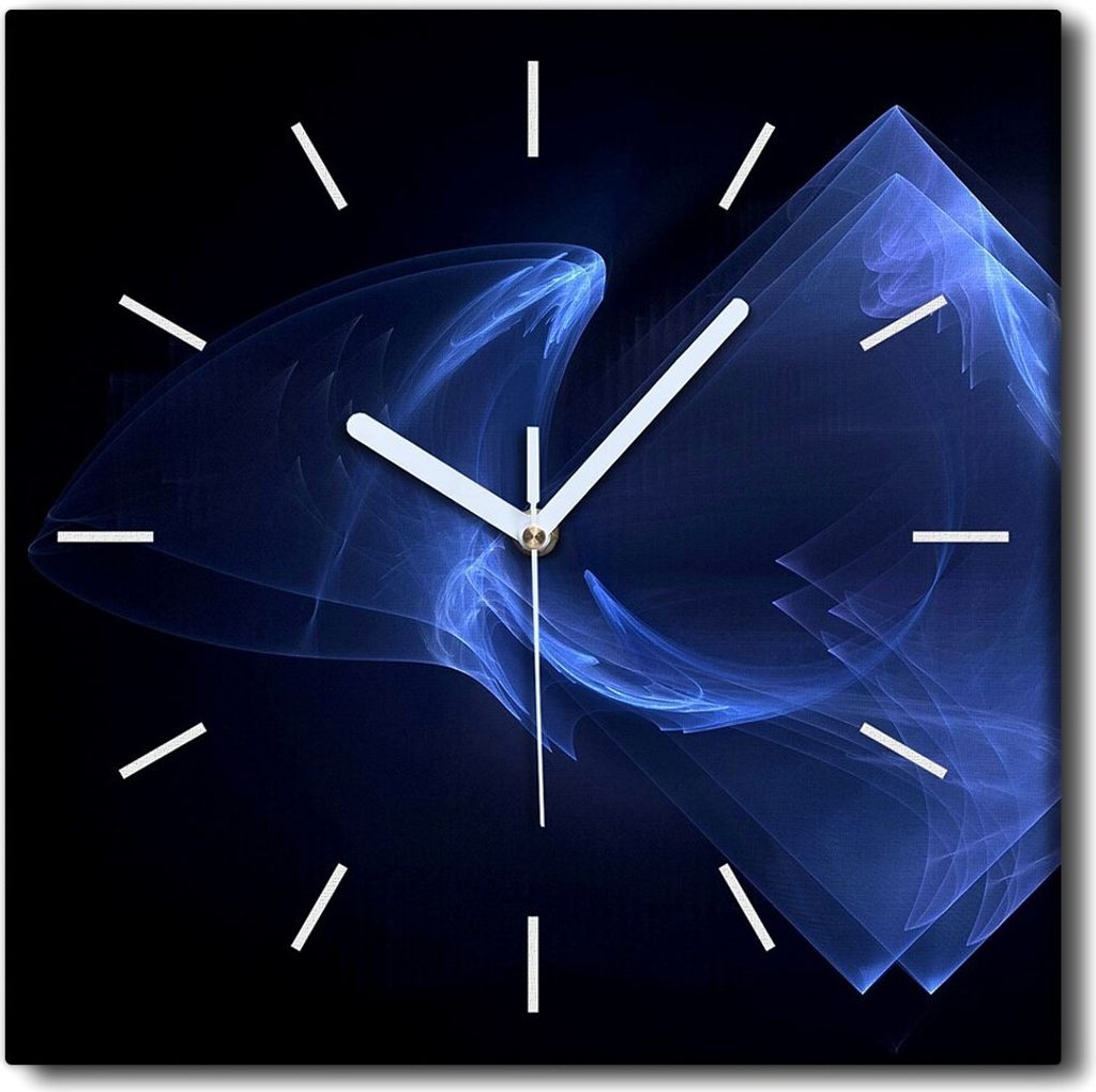 Coloray Uhr auf Leinwand 30x30 cm Wand Uhr Dekoration Wohnzimmer Segeltuch weiße Zeiger -Abstraktion Kunstkunst