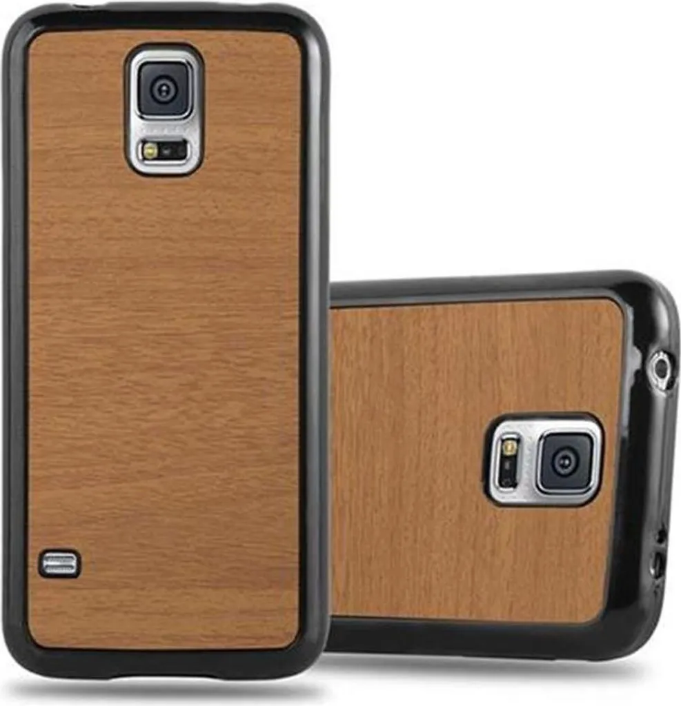 Custodia Cadorabo Samsung S5 / S5 Neo Marrone: Protezione Silicone TPU