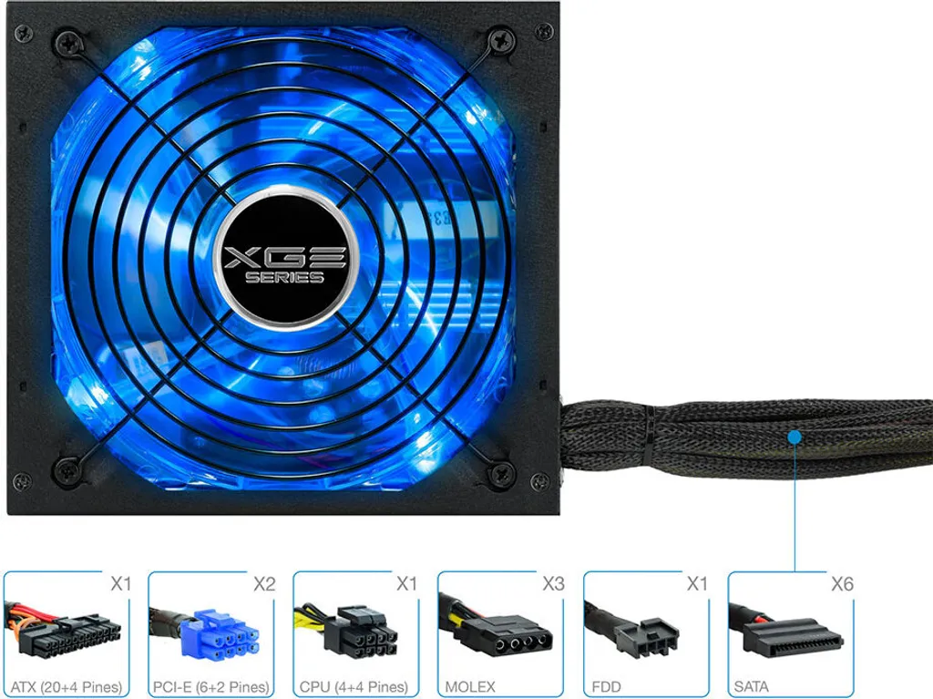 Alimentation 800W Haute Performance APFC V2.31 pour PC Fixe Gaming - 7