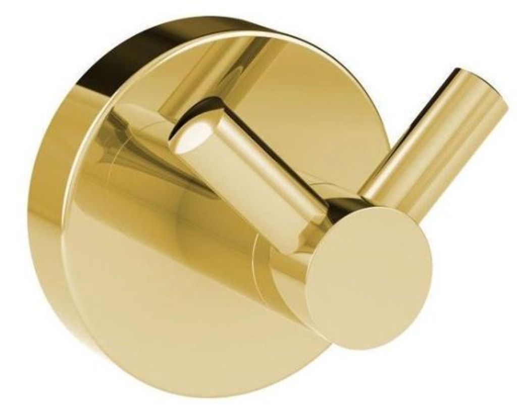 Allibert Coperblink Doppelter Handtuchhaken in glnzendem Gold
