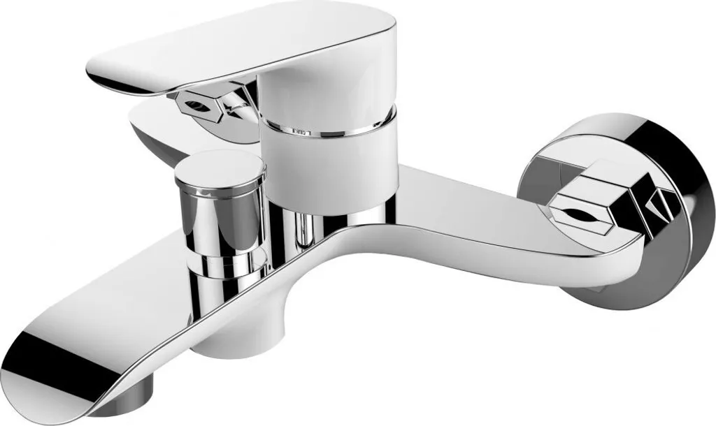 Rubinetto Vasca Laveo Alea Bianco/Cromo: Design Minimalista BLE 610D