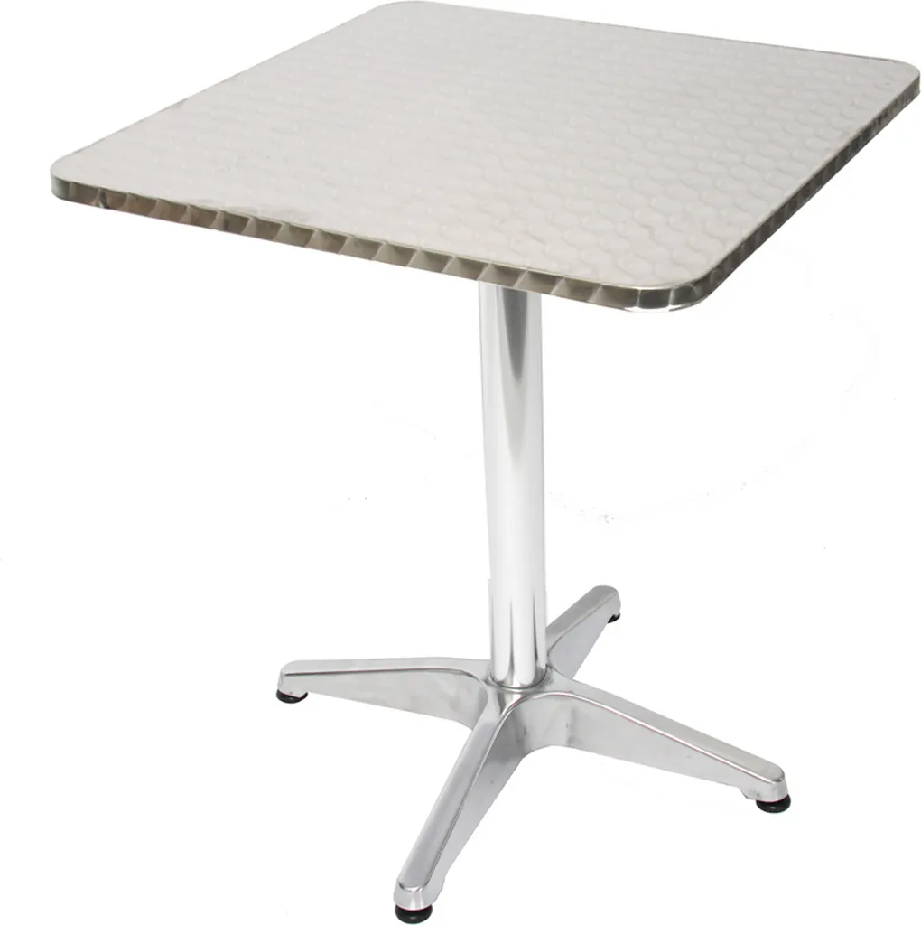 Petite table de terrasse rectangulaire 60cm en alu style bistrot M28