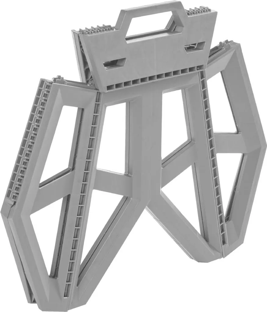 Tabouret pliant keeeper Tom gris anthracite avec poignée de transport - 2