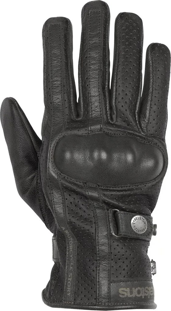 Gants moto Helstons Eagle noir : Finie la chaleur avec le cuir aéré