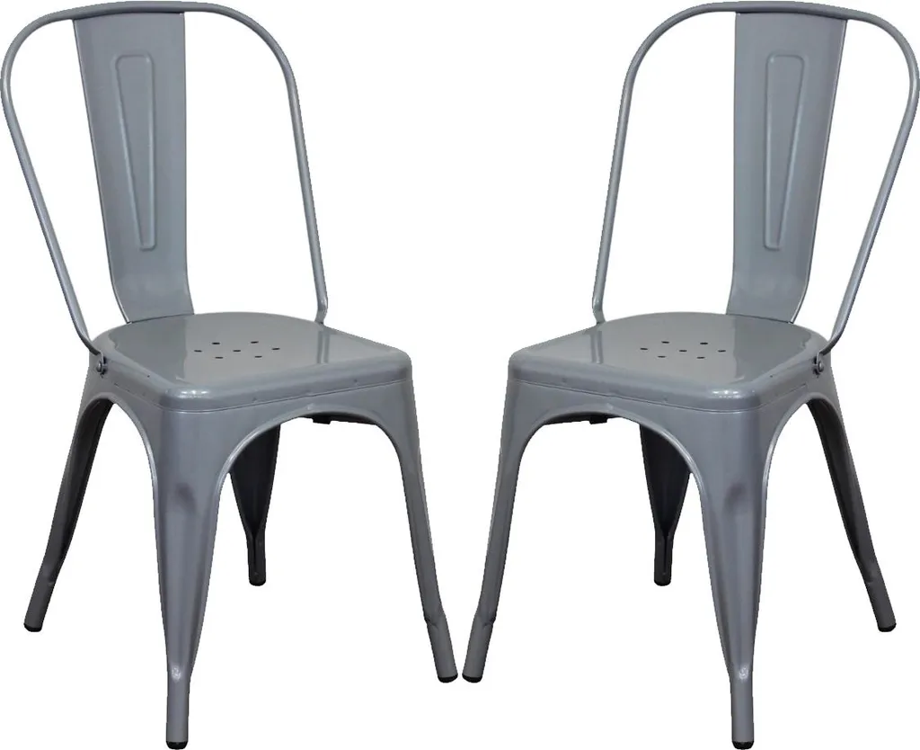 Sedie Professionali Bar Ristorante Milani Home - Set 2 Pezzi Grigio