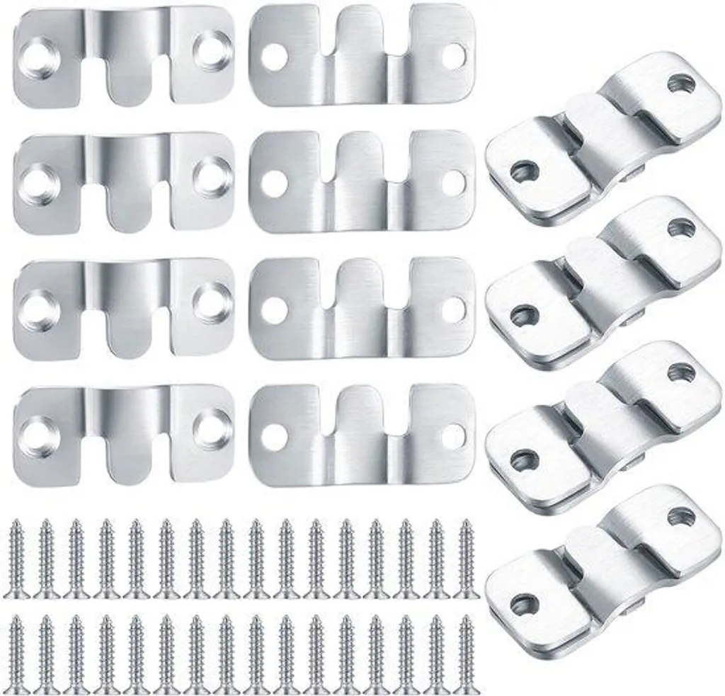 Support de Fixation Murale Invisible - 16 Crochets Emboîtables en Acier