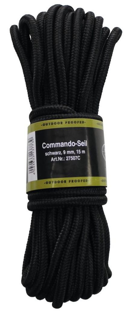 MFH Seil, 9 mm, 15 Meter, schwarz Produktbild 