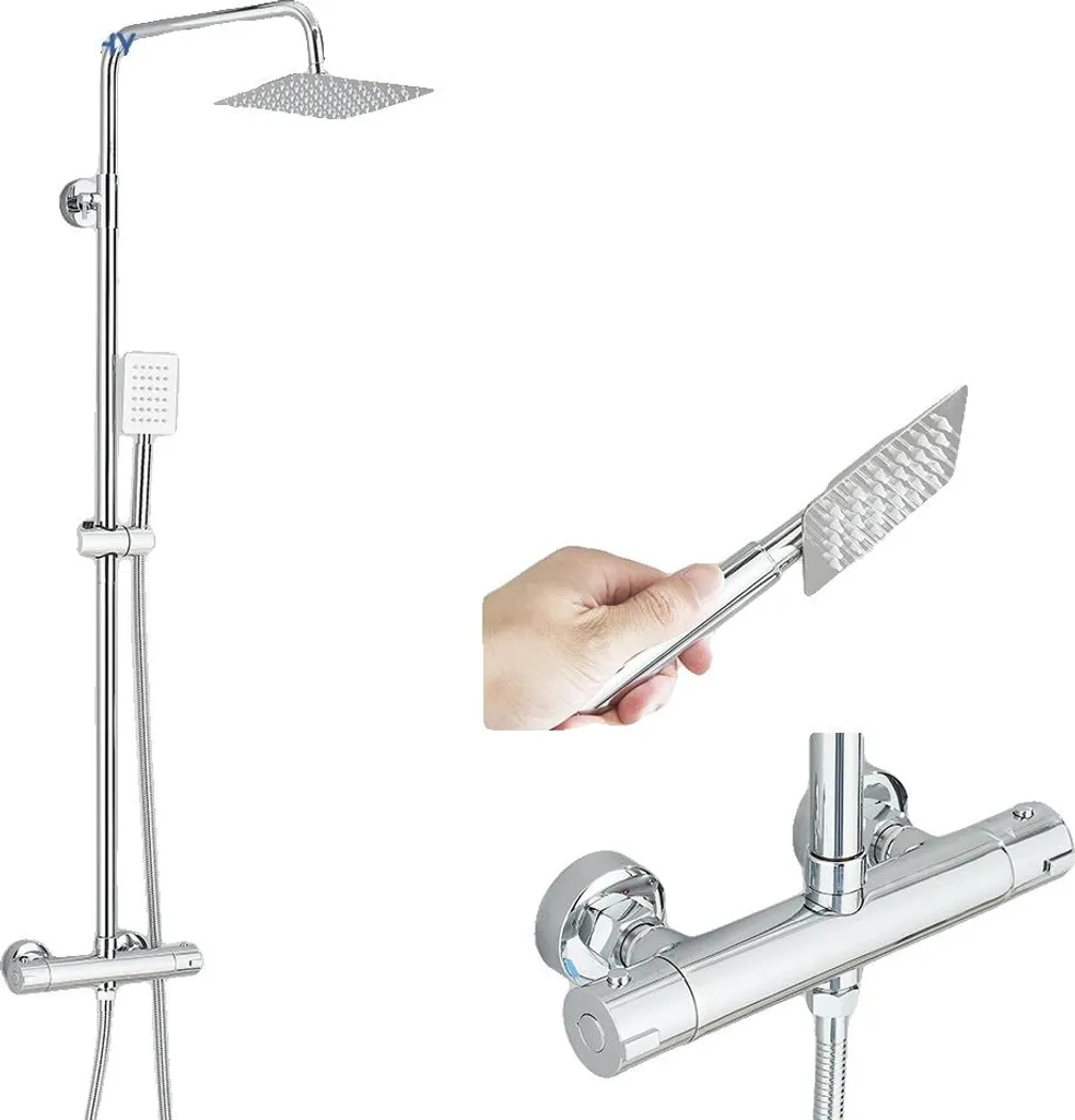 Mitigeur thermostatique douche chrome A avec double poignée précise