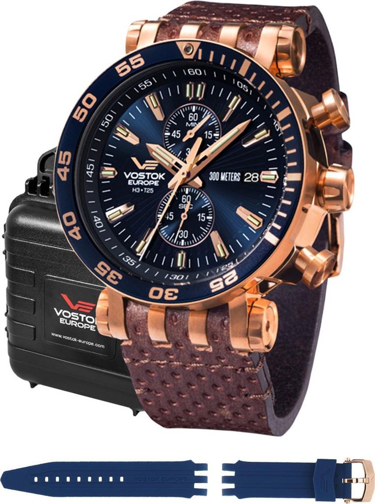 Orologio Vostok Europe da uomo VK61-575B590 marrone Immagine del prodotto 