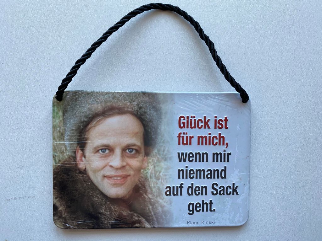 Kulthänger Blechschild, Kinski - Auf den Sack gehen, KH 272 Produktbild 