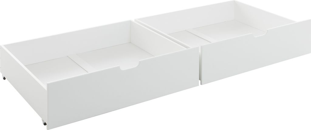 Bettschubkasten >Moritz<  (2er-Set) in Kiefer Weiß aus Produktbild 
