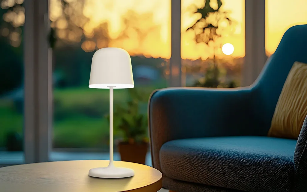 Lampe à Poser LED Extérieure et Intérieure Sable Eglo Mannera-S Touch