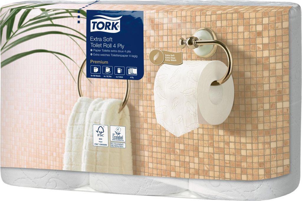 TORK Toilettenpapier T4 Premium Extra Soft 4-lagig 42 Produktbild 