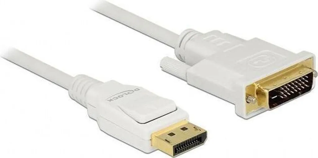 DeLOCK 83814 Câble DisplayPort vers DVI 2m Mâle-Mâle Noir Haute Qualité