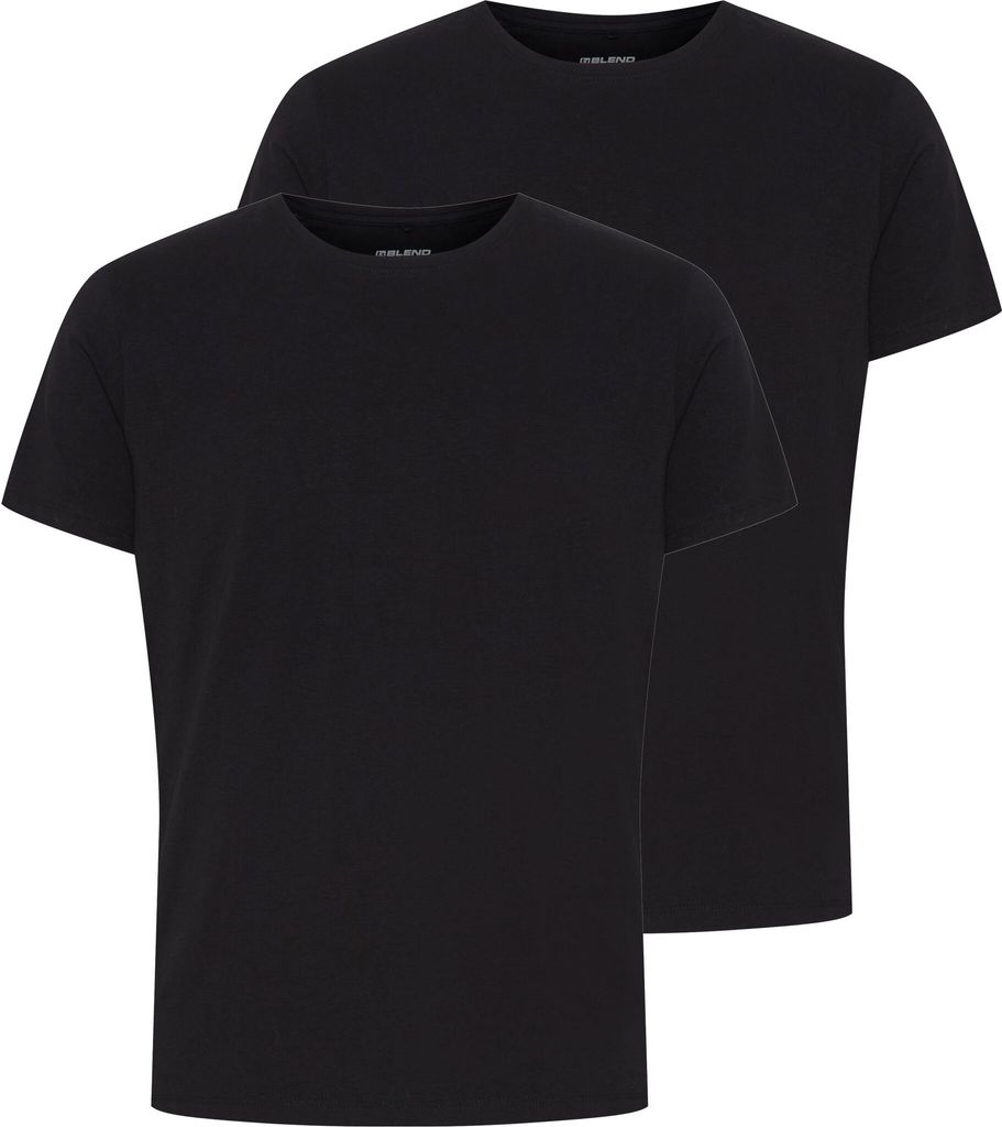 BLEND BHDinton - Herren T-Shirt 2-Pack Kurzarm Shirt Basic
