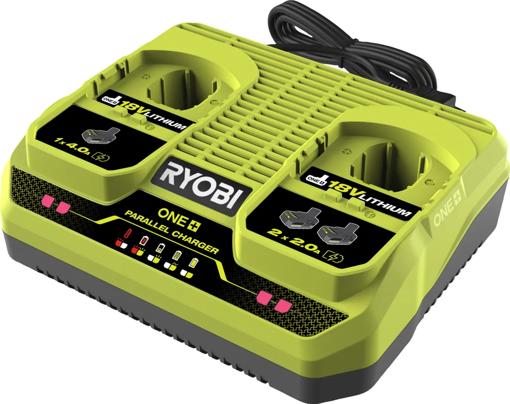 Chargeur Ryobi RC18120 18V ONE+ avec Indicateurs LED Intelligents