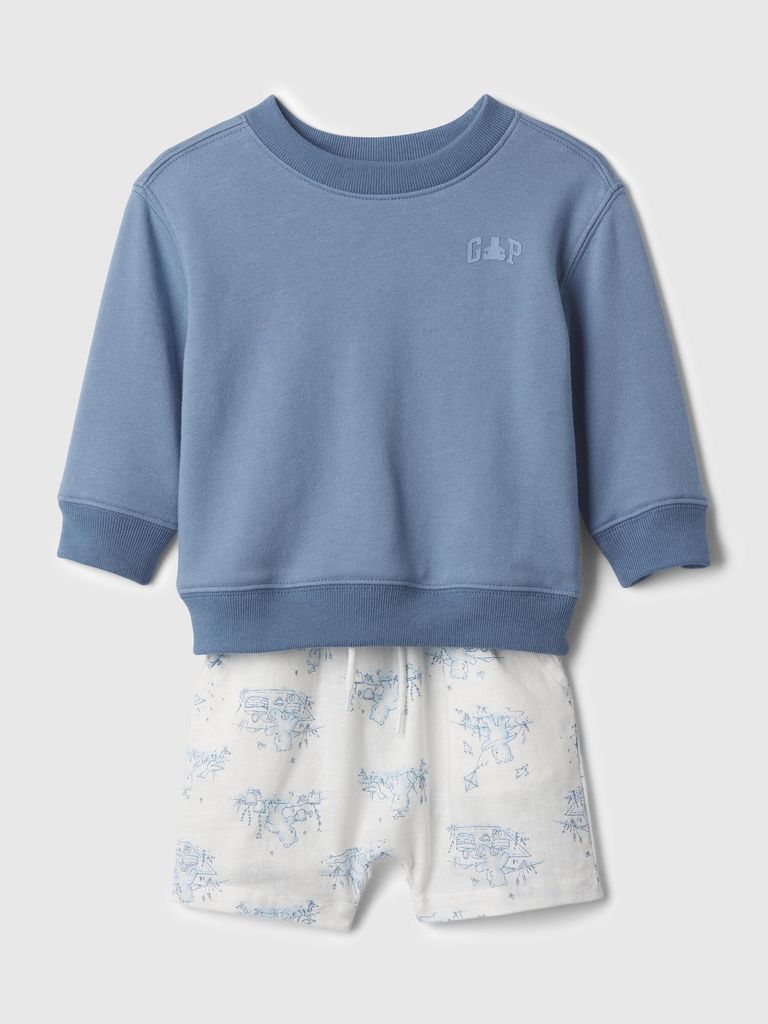 GAP Baby-Set mit Sweatshirt und Shorts 876808-00__0-3M