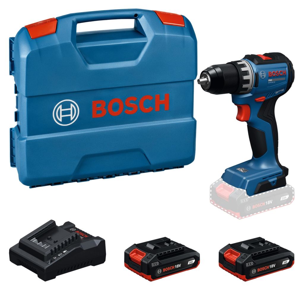 Trapano avvitatore a batteria Bosch GSR18V-52, 2 batterie Immagine del prodotto 