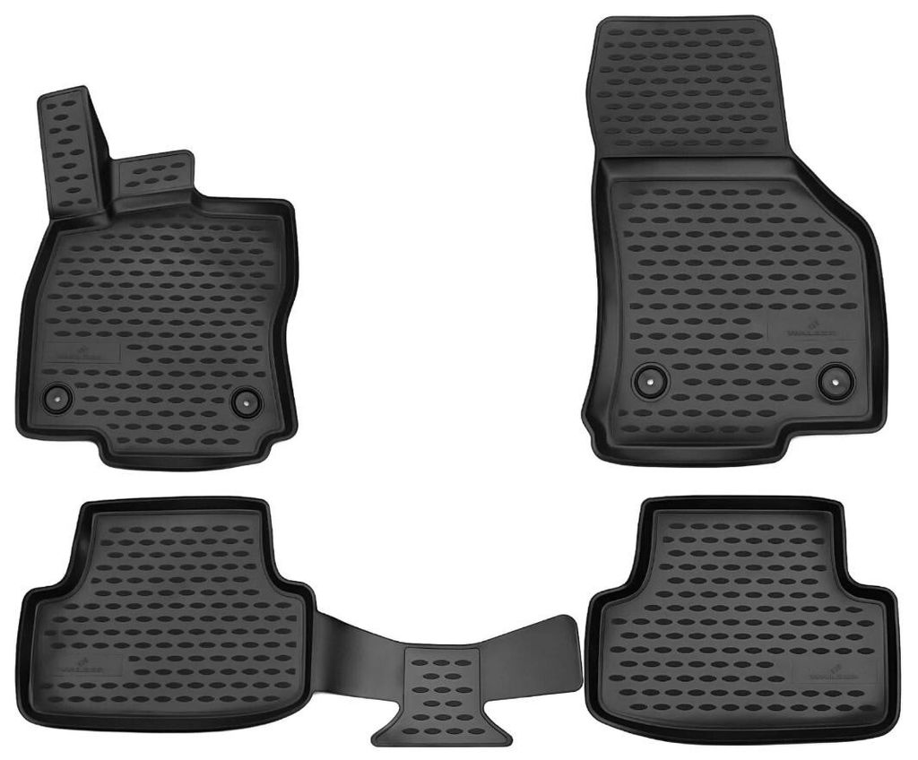 WALSER XTR Gummi Fussmatten Auto für Audi A3 04/2012-2016, Sportback 09/2012-2016, 100% passgenaue Auto Fußmatten, robuste Universal Fußmatte Au...