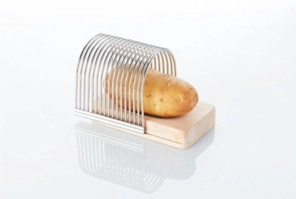 Coupe-pommes de terre Hasselback inox 13x9 cm pour vos plats au four
