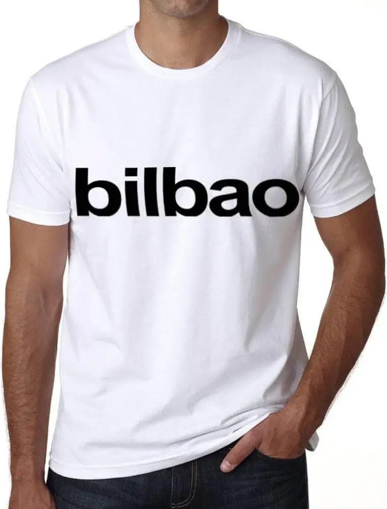 Herren Grafik T-Shirt Bilbao Öko-Verantwortlich Vintage Jahrgang Kurzarm Lustige Druck Geburtstag Geschenk Mann