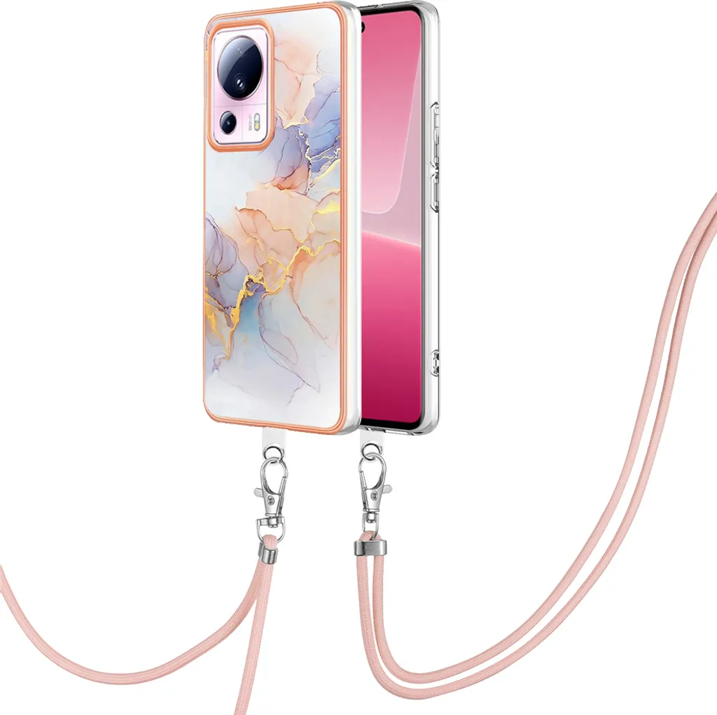 Protezione Xiaomi 13 Lite 5G: Custodia TPU con Cordino Grigio