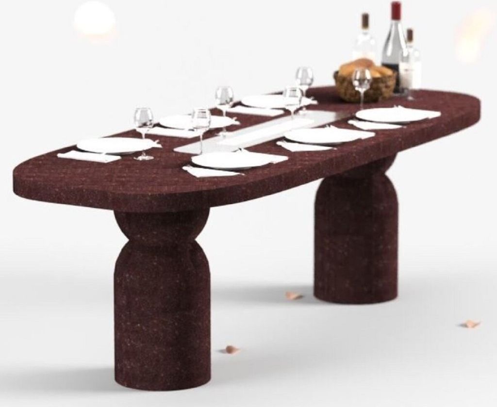Casa Padrino Luxus Esstisch mit Bioethanol Kamin 240 x 110 Produktbild 