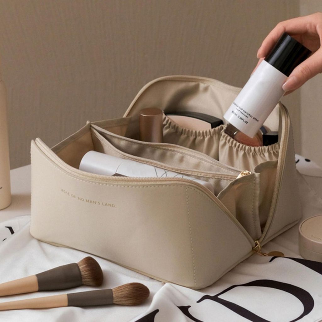 Tragbare Reise-Make-up-Organizer-Kosmetiktasche mit großer Produktbild 