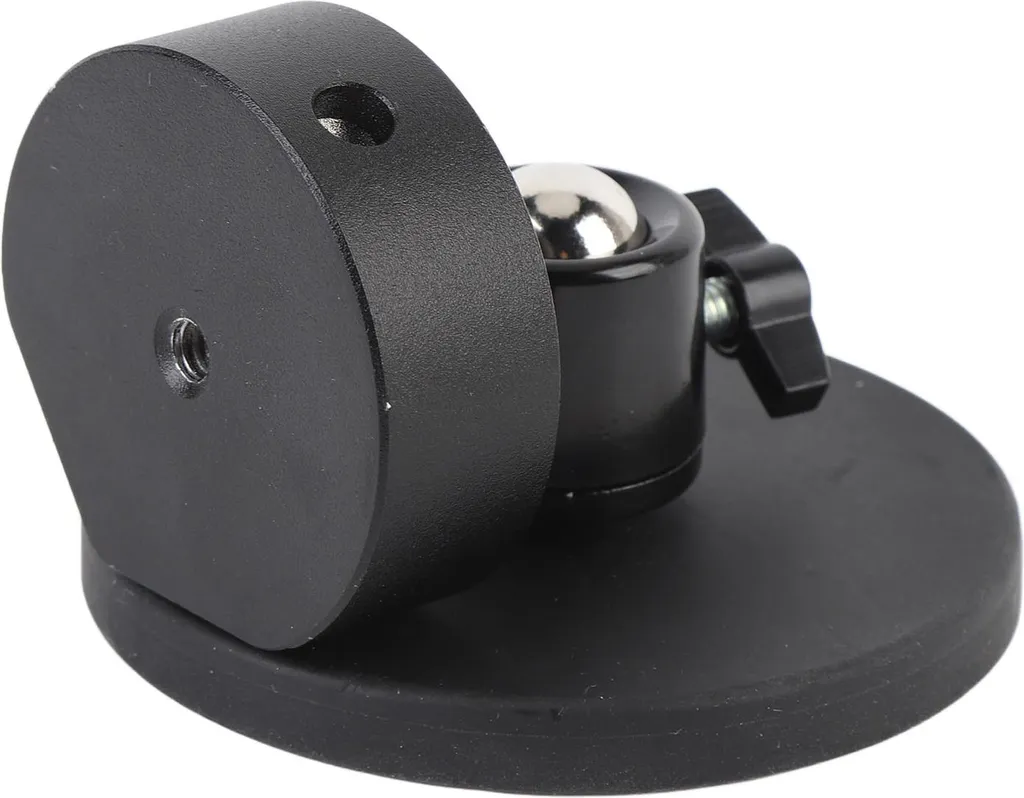 Support voiture noir satellite en ABS et métal pour camping-car et bateau