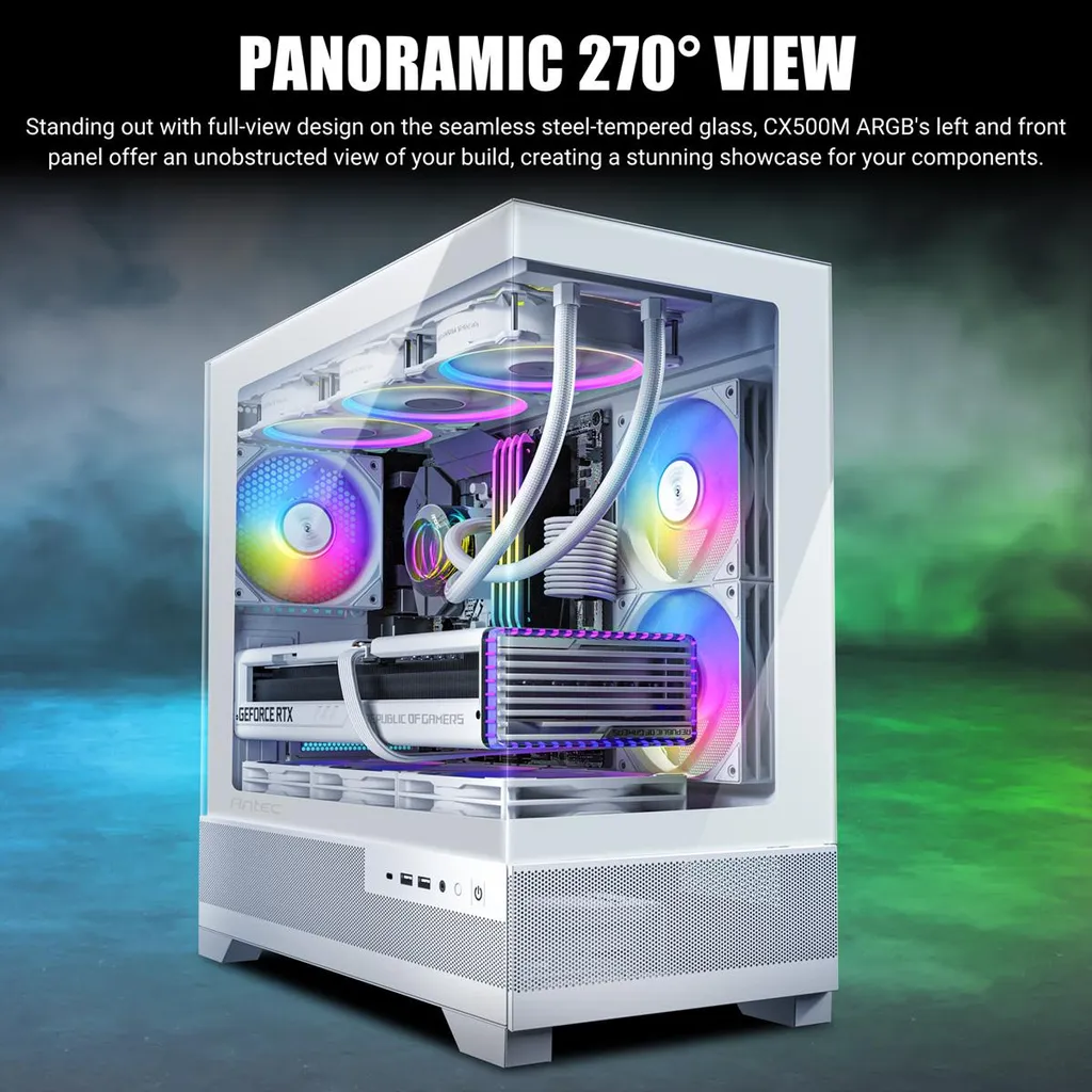 Antec CX500M ARGB Nero - Case Gaming Panoramic View 3 Ventole - 6