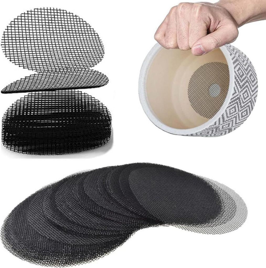 20 Pcs Blumentopf Loch Mesh Pad, Bonsai Topf Boden Gitter Matte Mesh, 2 Zoll Blume Pflanze Sukkulenten Topf Drainage Mesh Hole Screen Gasket Preven...
