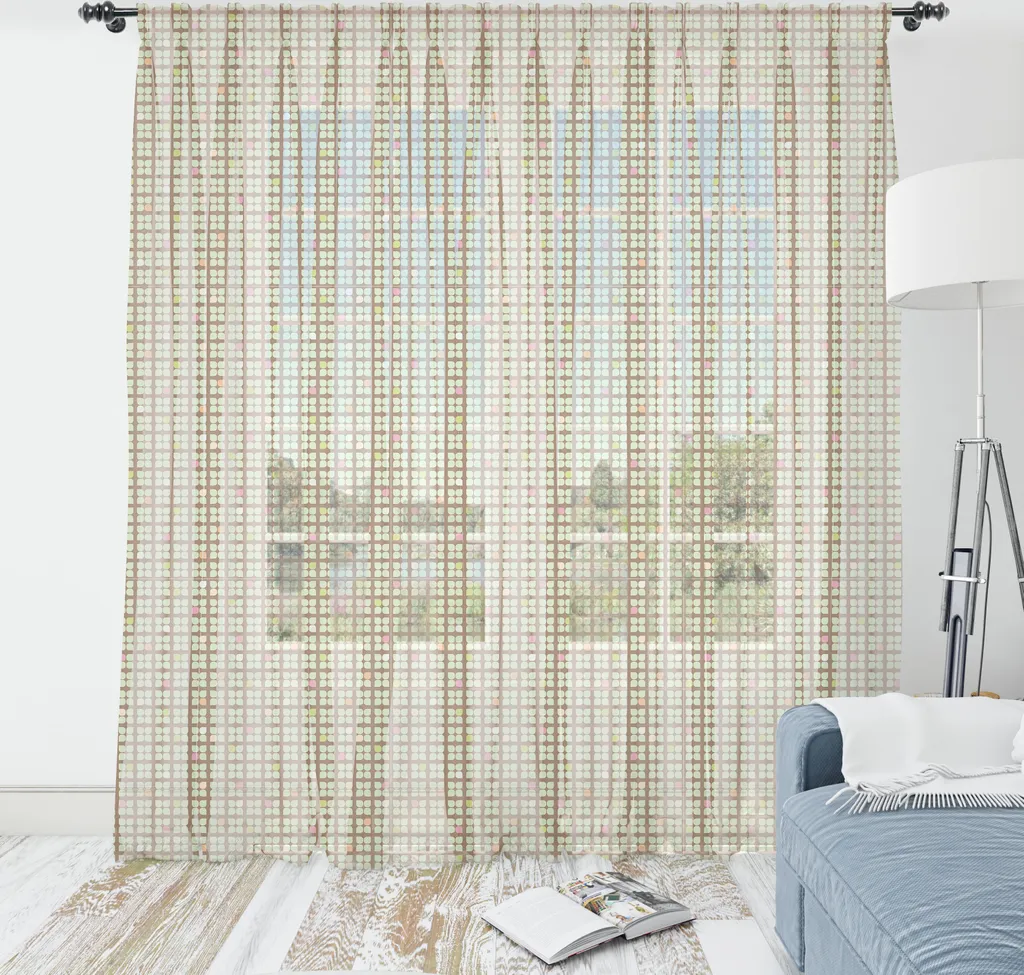 Arazzo Parete Design Geometrico Verde e Marrone - ABAKUHAUS 160x274