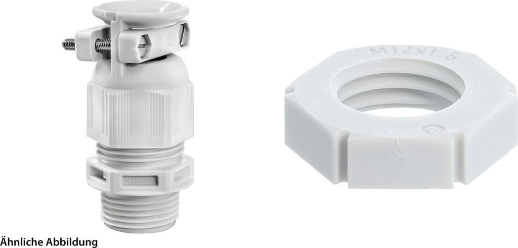 WISKA Verschraubung mit externer Zugentlastung und Gegenmutter M12x1,5 Polyamid (PA) Gewindelänge 9,0mm - 1 Stück