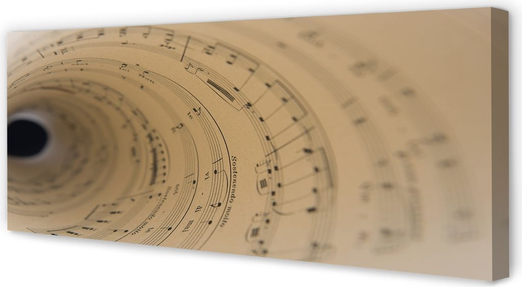 Leinwandbild 125x50 Wandkunst Farbe Gitarrennoten