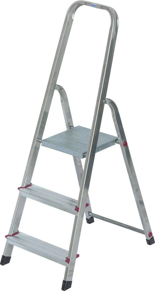 Escabeau de Ménage 3 Marches KRAUSE 000712 - Idéal pour Cuisine et Garage