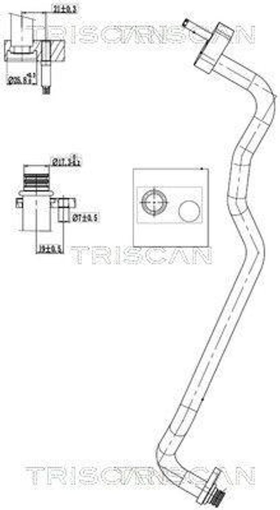 TRISCAN Hochdruckleitung und Niederdruckleitung Klimaanlage 9010 16019 Hinten für FORD Fiesta Mk6 Schrägheck (JA8, JR8)