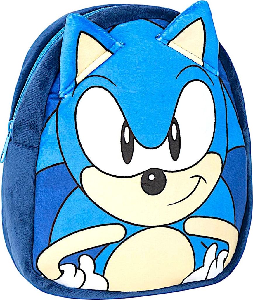Sonic The Hedgehog 3D Kinderrucksack Plüsch 22 cm -Kuscheliger Freizeitrucksack