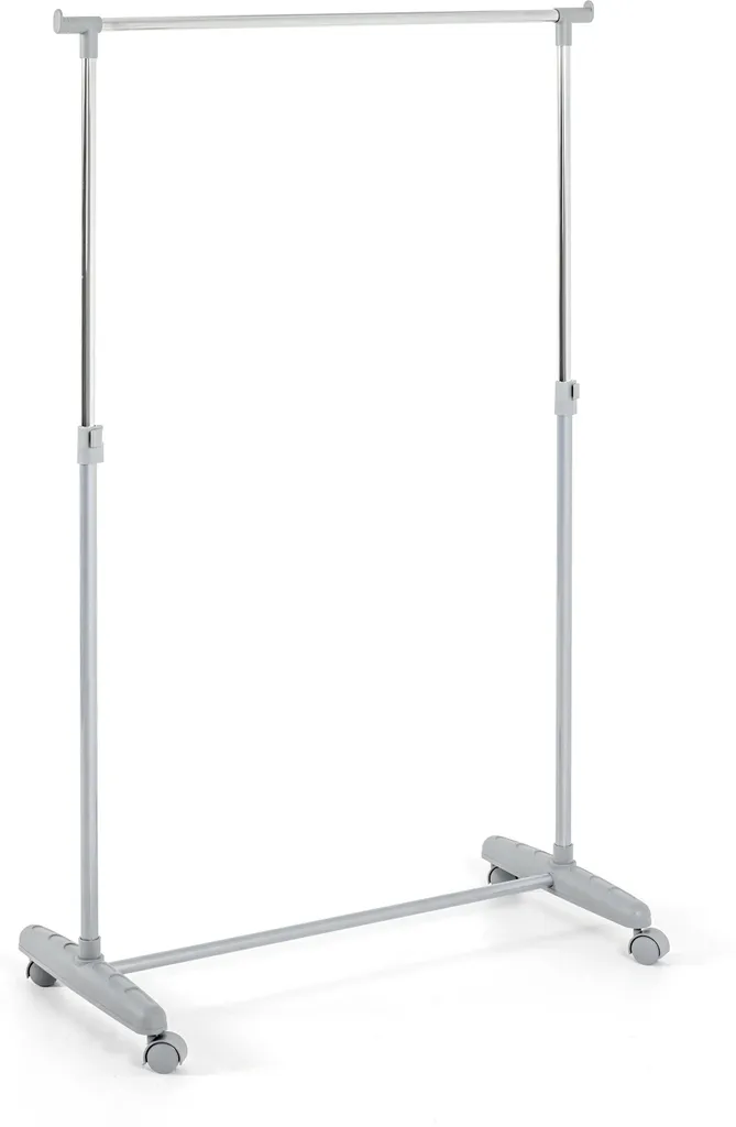 Portant à vêtements à roulettes ajustable HAKU Möbel en acier et gris
