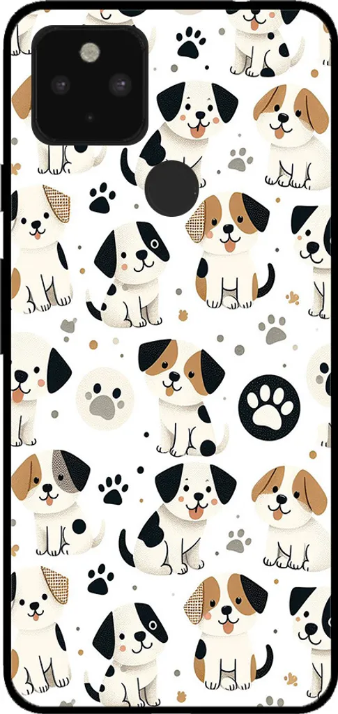 Mixroom Cover Per Huawei Honor 9 Lite: Custodia In TPU Morbida Con Fantasia Cucciolo Di Cane Bianco E Nero M596