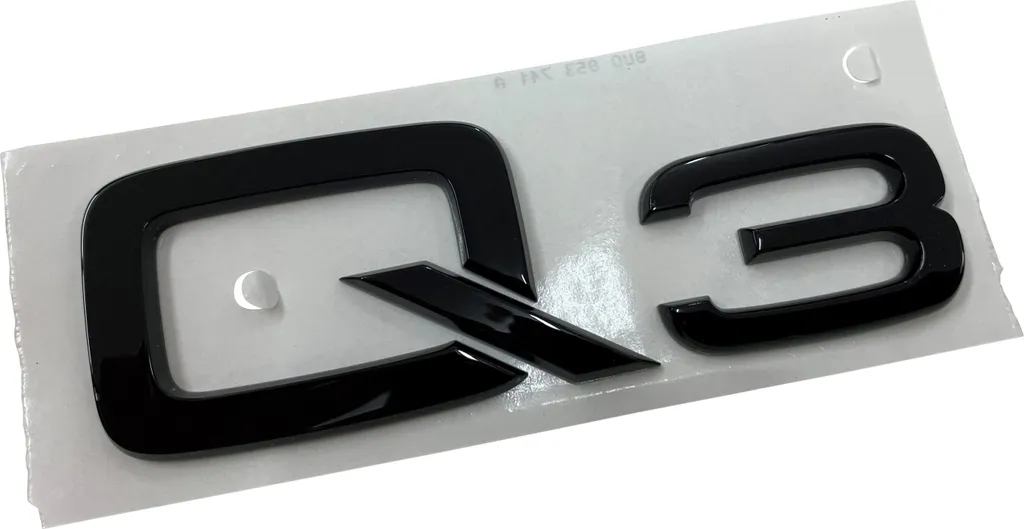 Emblème Logo Noir Audi Q3 Black Edition Original Anneaux 8U F3 Coffre