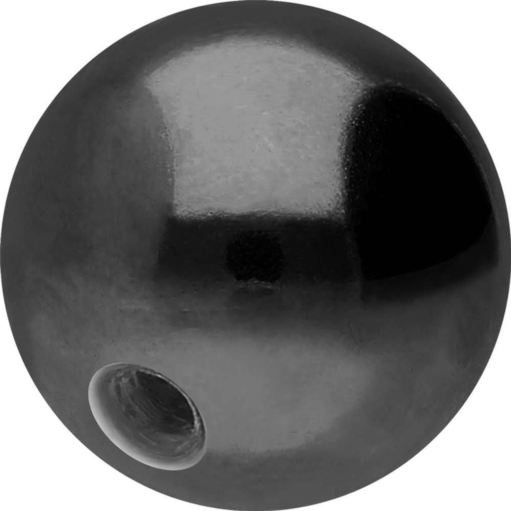Piercing-Zubehör Chirurgenstahl Klemmkugel Schwarz Kugelgröße: 4mm