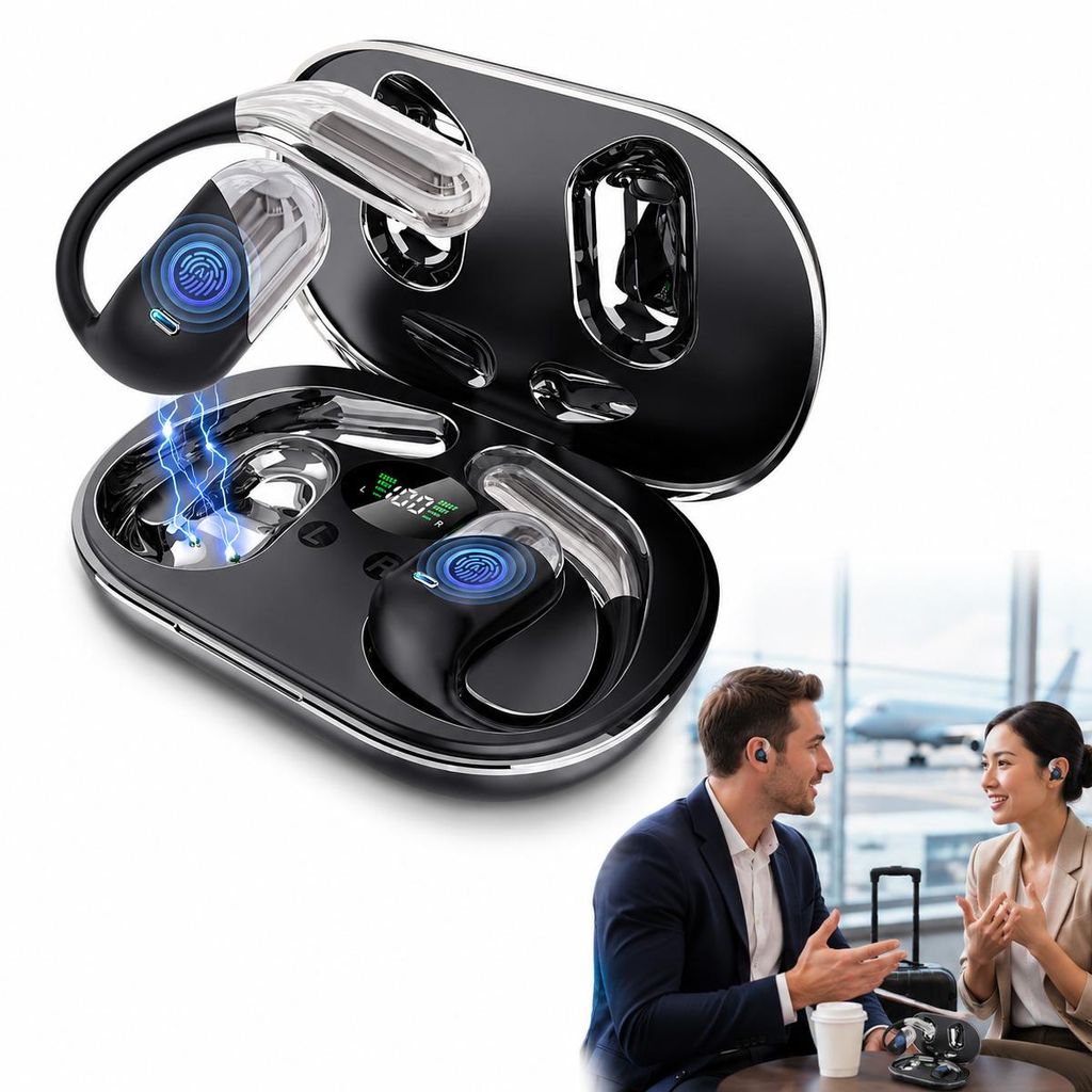 AI Übersetzer Kopfhörer Echtzeit, 198 Sprachen, Bluetooth Produktbild 