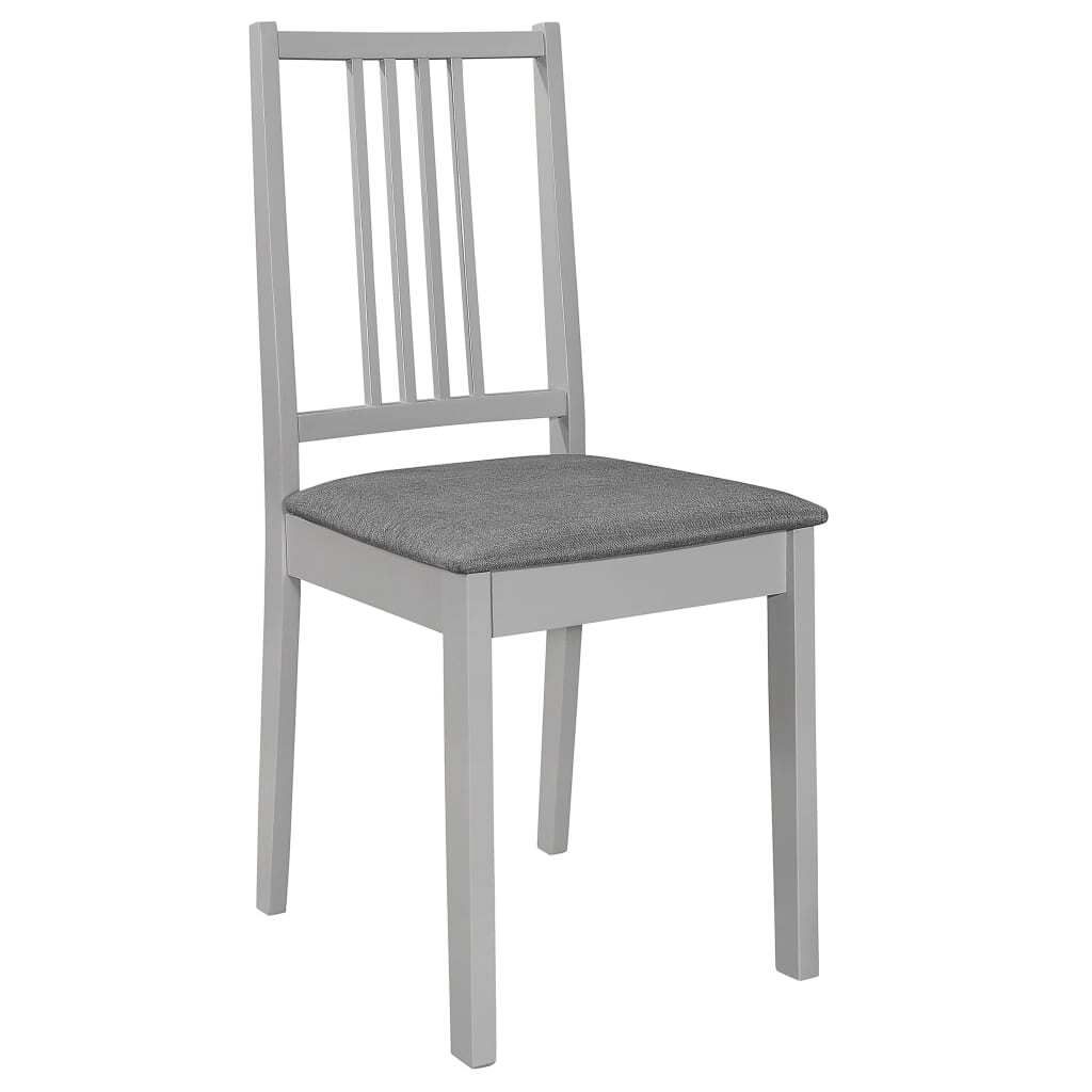 vidaXL Sedie da pranzo con cuscini 4 pz. Legno massiccio Immagine del prodotto 