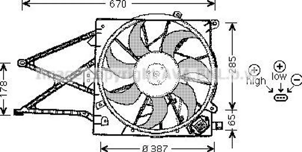 Ventilateur de refroidissement pour réparer surchauffe Astra et Zafira