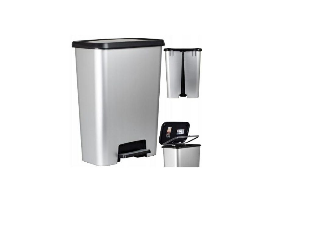 Pedálový odpadkový koš Curver 50 l /Iml metalický Obrázek produktu 