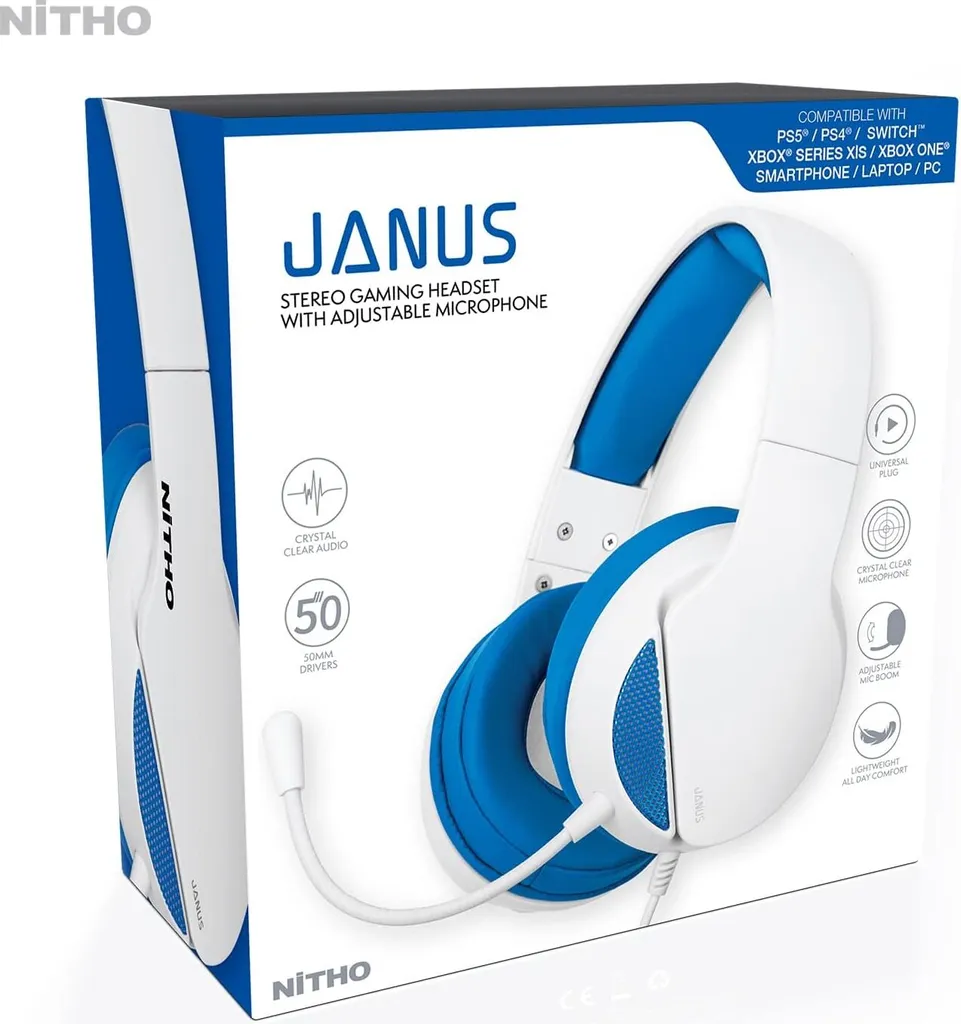 Cuffie da Gioco Over-Ear per Tablet e Mobile - Jack 3.5mm e Mic ad Asta - 12